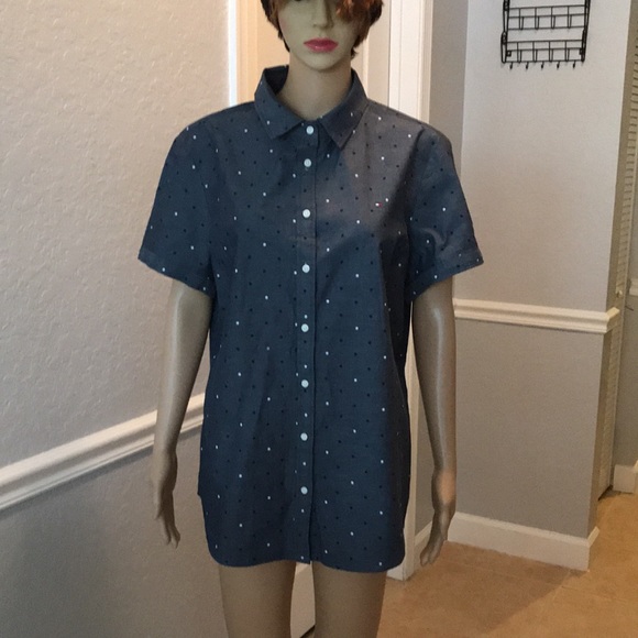 New Tommy Hilfiger women’s shorts sleeve shirt - Picture 3 of 8